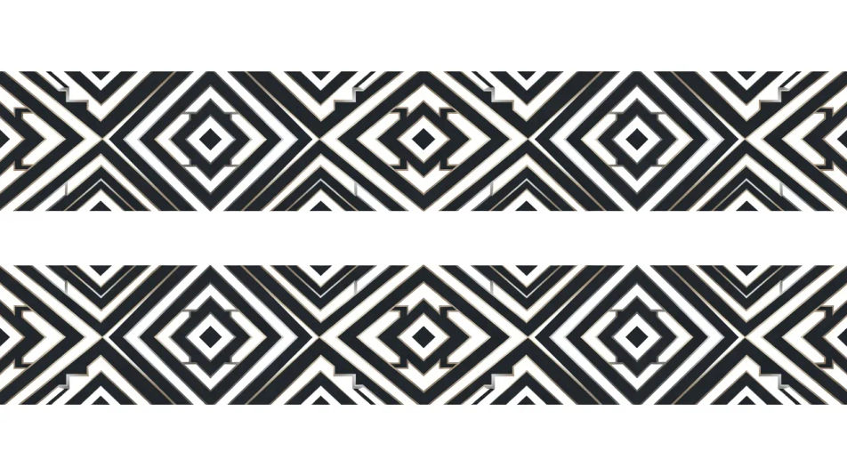 Geometric header frieze