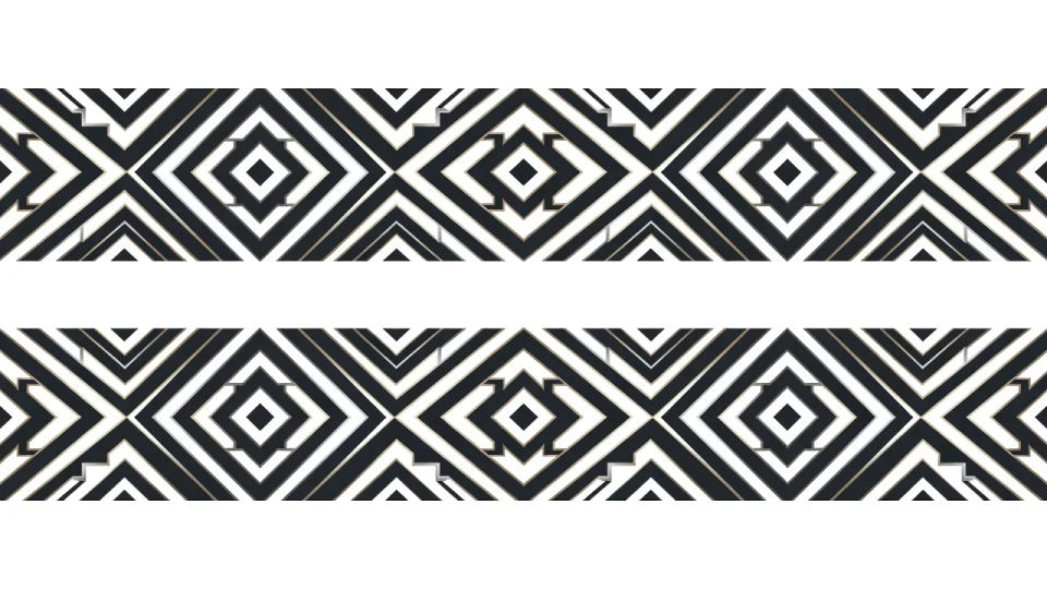 Geometric header frieze