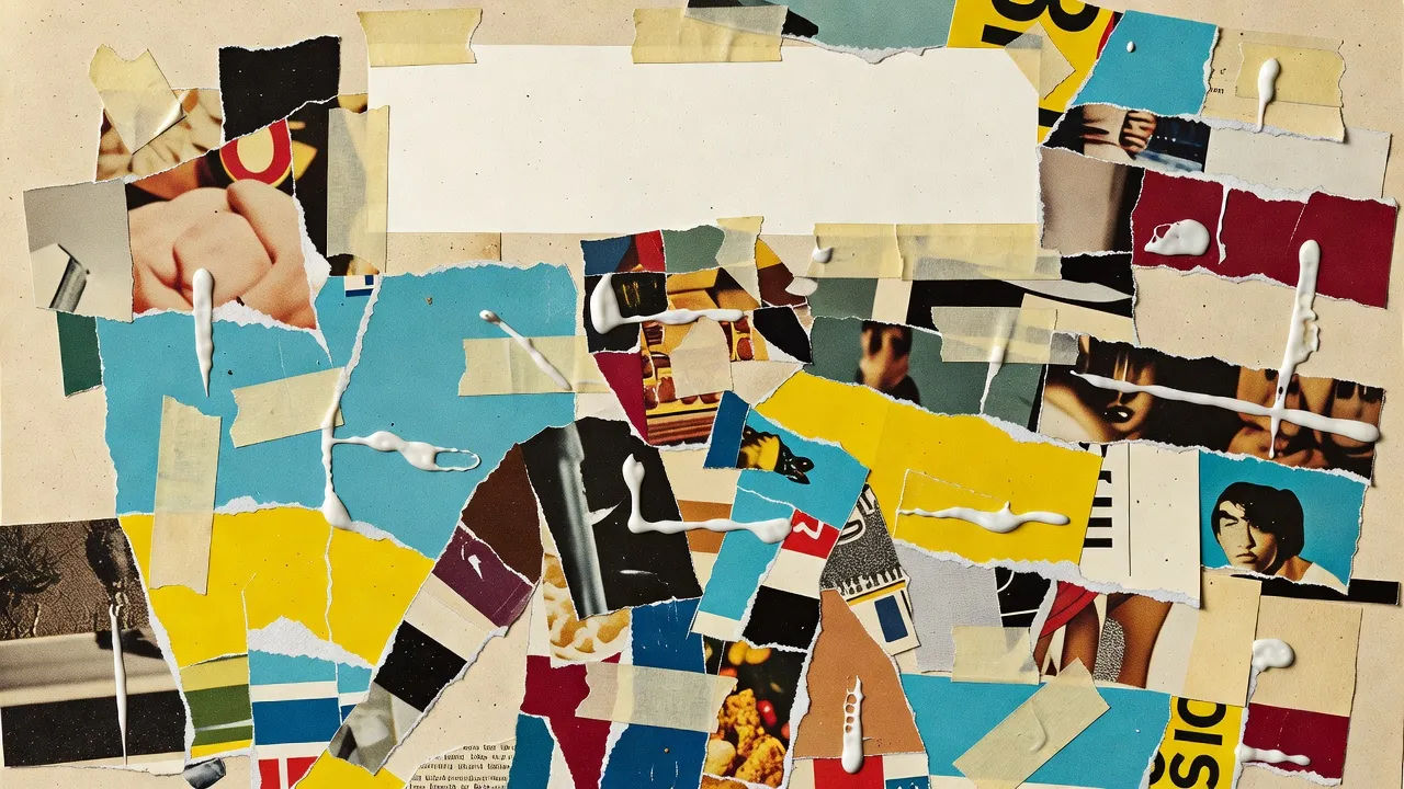 Torn-paper hero