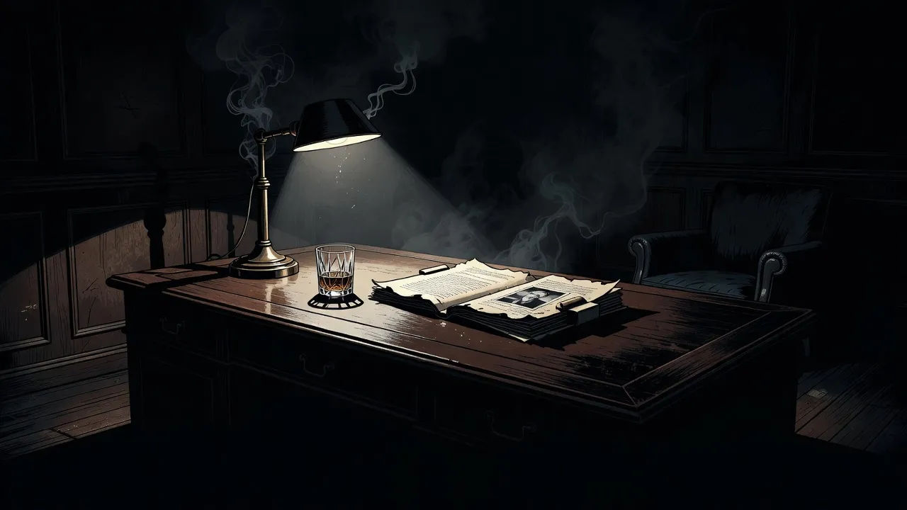 Single-lamp office interior