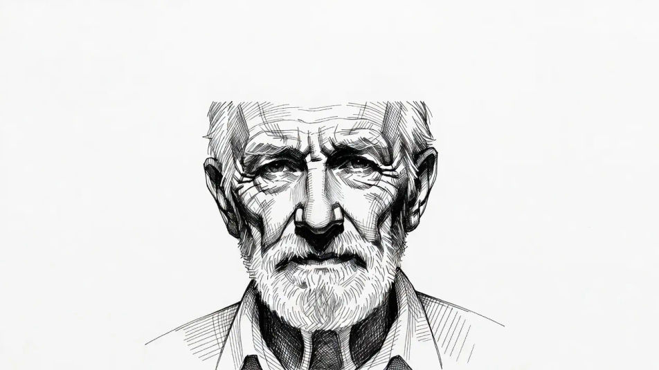 Cross-hatched portrait