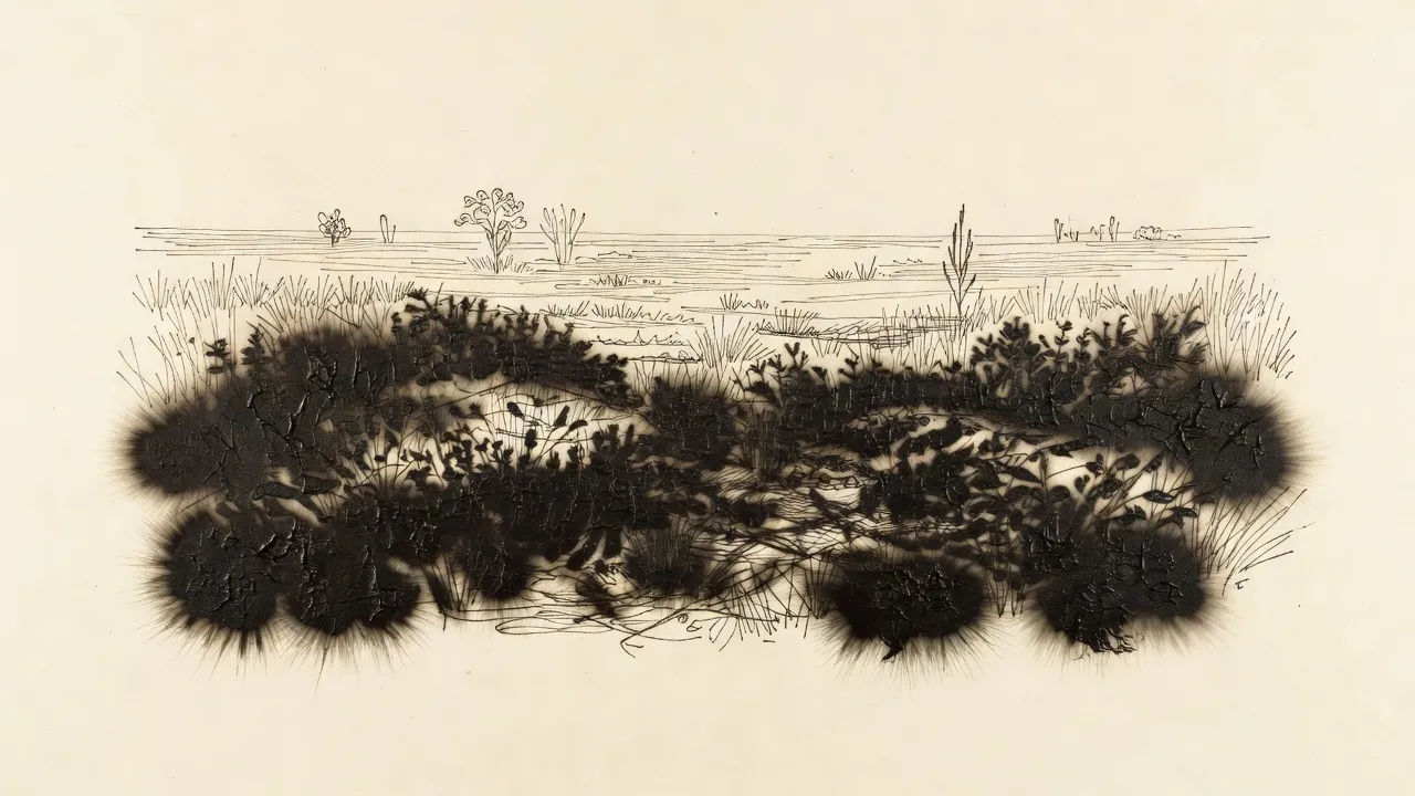 Drypoint landscape