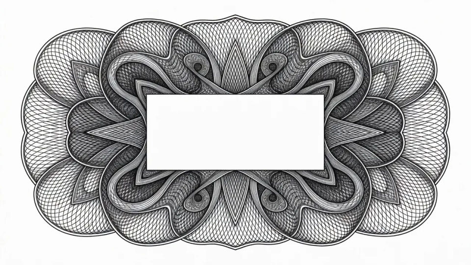 Banknote guilloche panel
