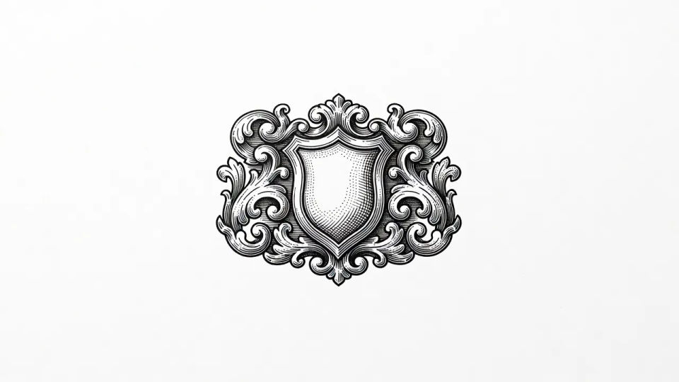 Heraldic emblem layout