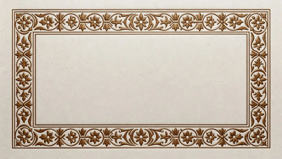 Ornamental border layout