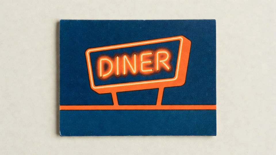Diner sign cover layout