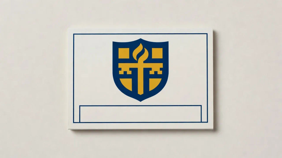 Hotel crest cover layout