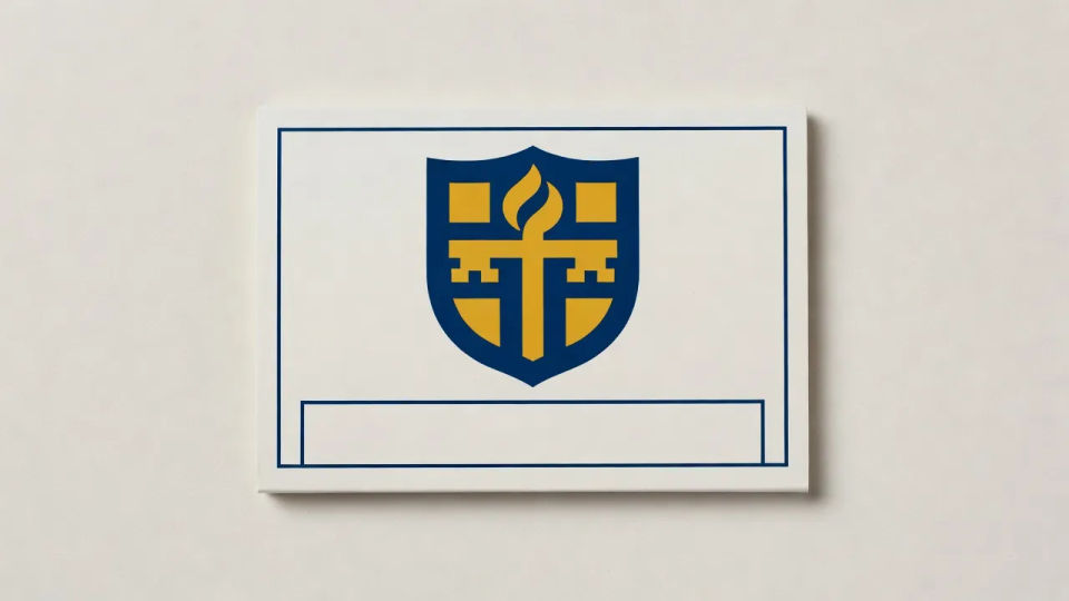 Hotel crest cover layout