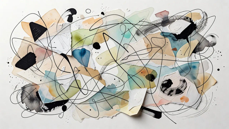 Collage-painting spread
