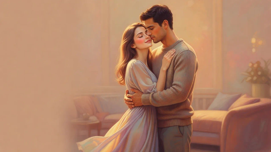 Couverture d'étreinte romantique