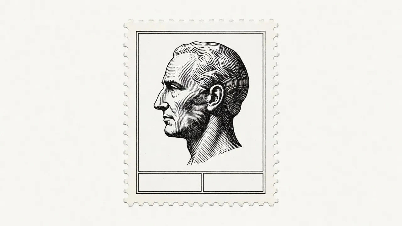 Engraved portrait layout