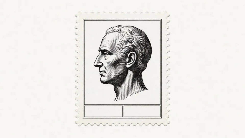 Engraved portrait layout