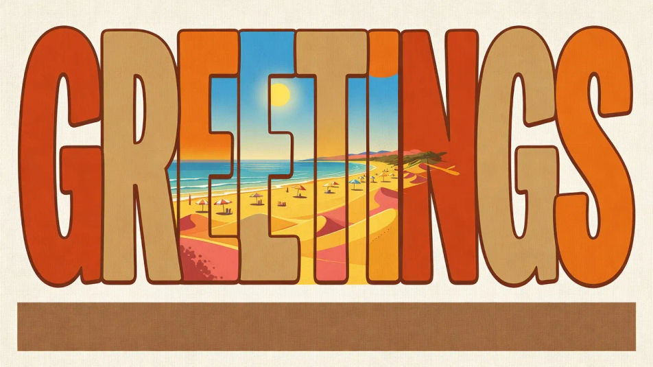 Greetings-from big letters