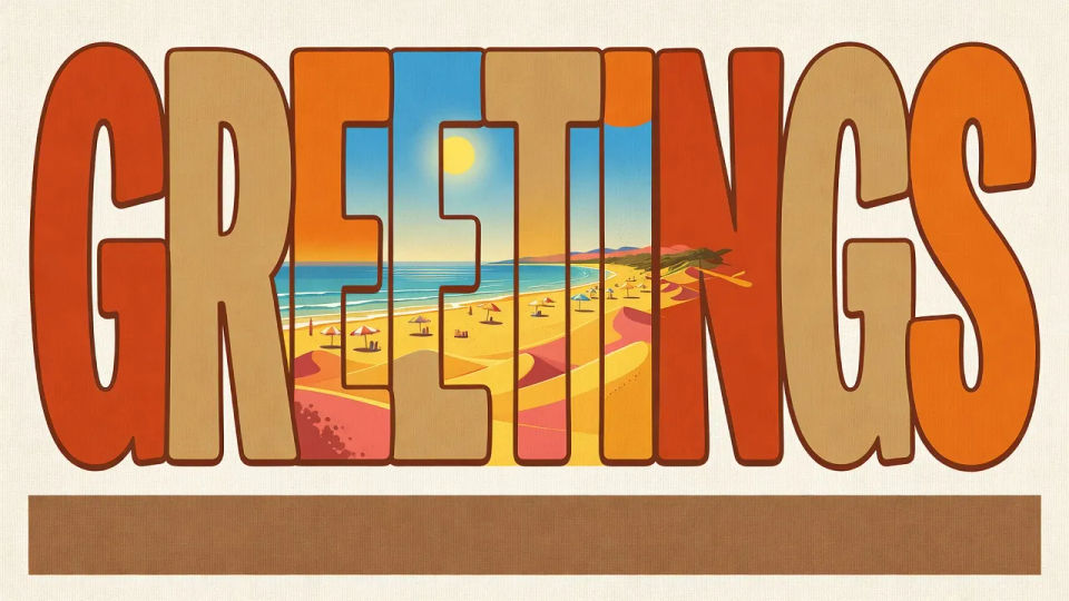 Greetings-from big letters