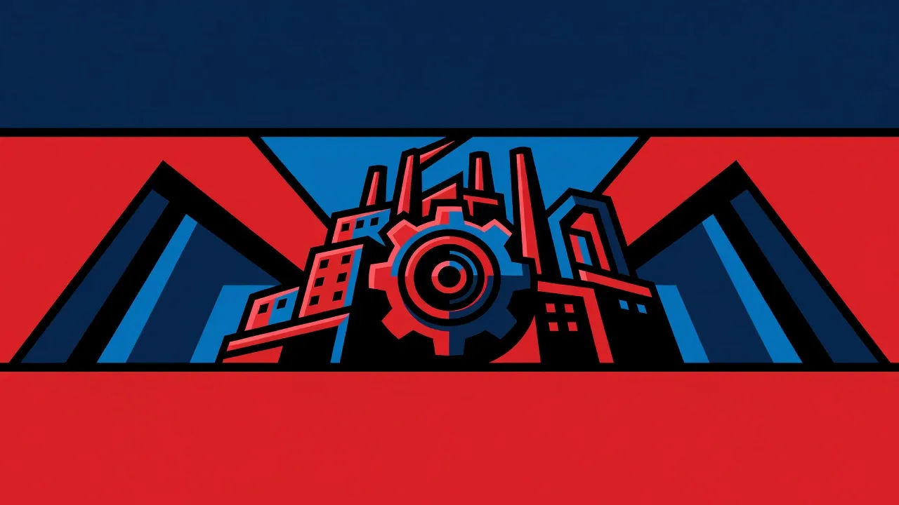 Emblem and slogan layout