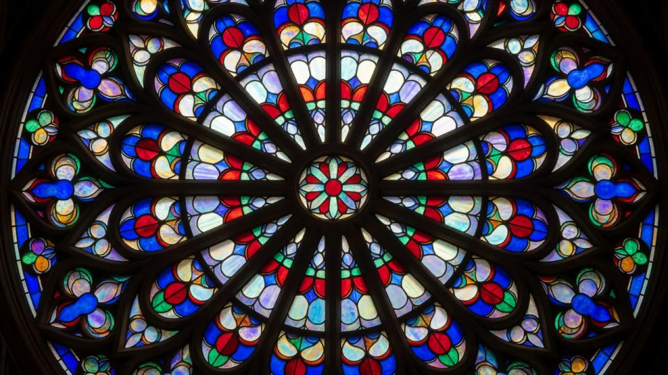 Rose window panel