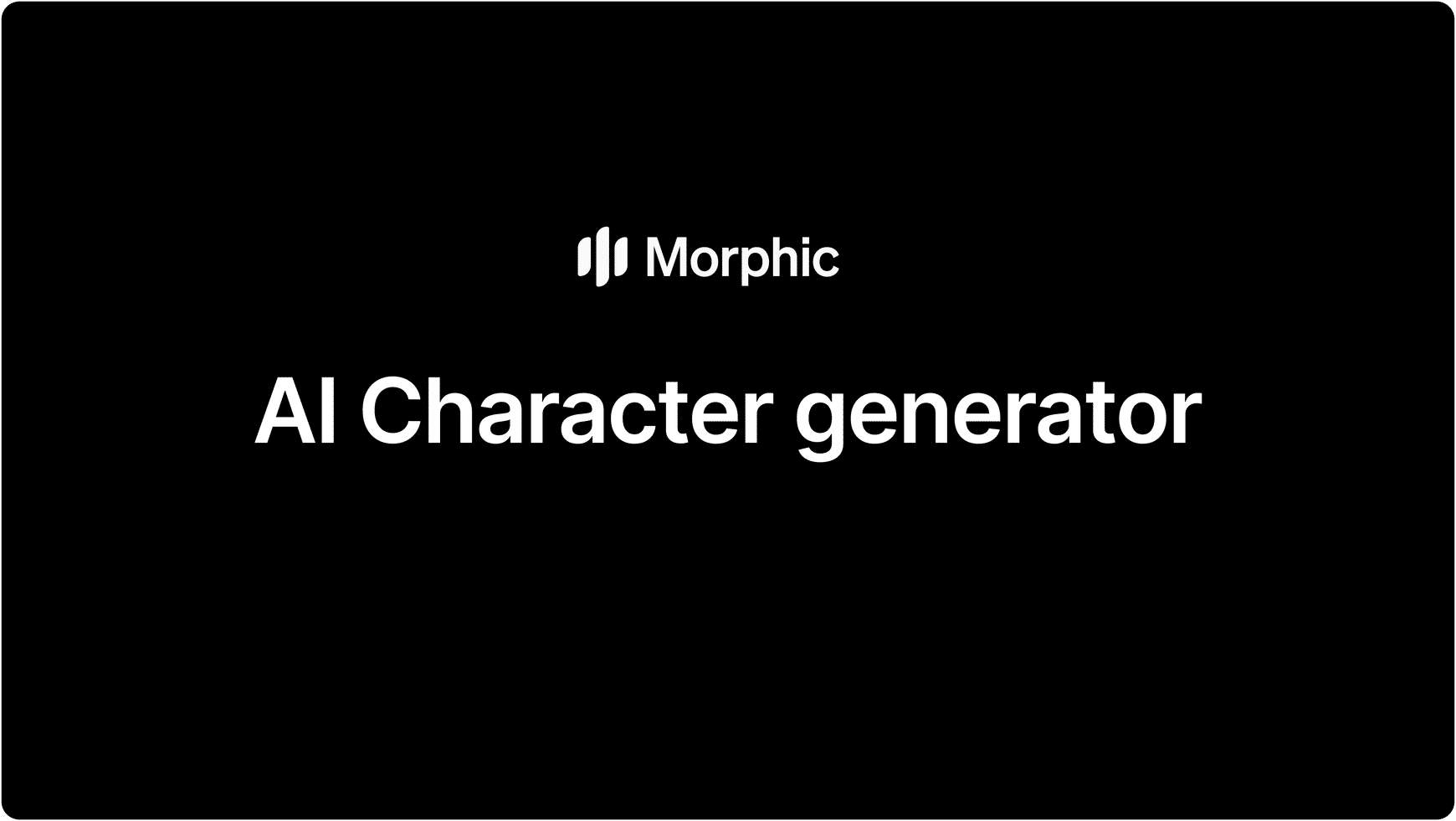 بطل صفحة مولد الشخصيات بالذكاء الاصطناعي من Morphic