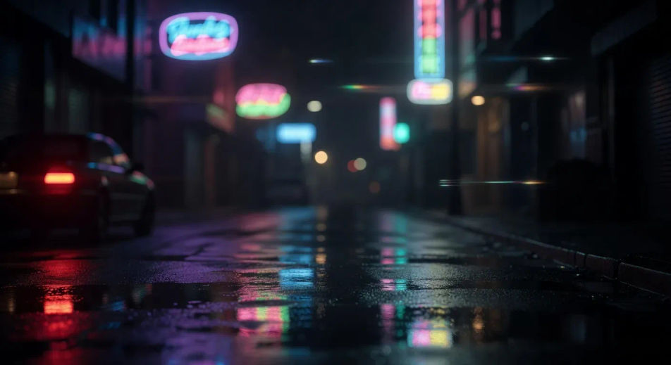 bokeh بيضوي حول ضوء خلفي وحيد