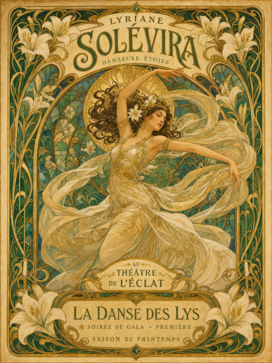 Theatre poster for an invented dancer