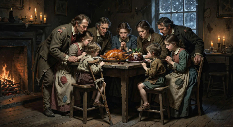 The Cratchit Christmas dinner