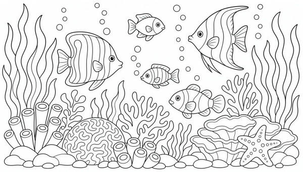 Coloring book page AI generator