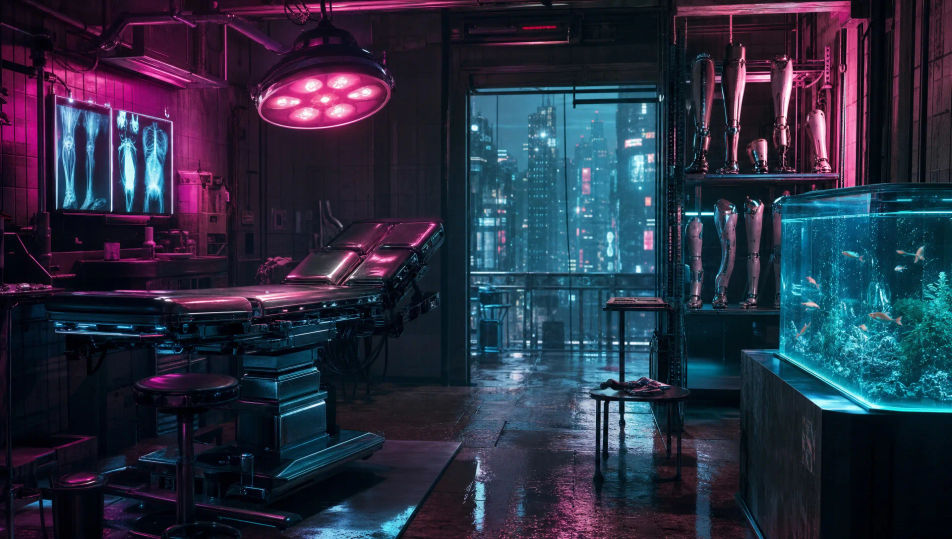 Back-room ripperdoc clinic
