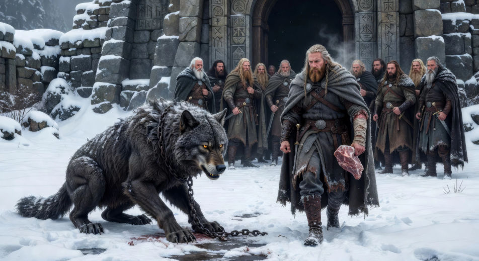 Tyr feeds the cub