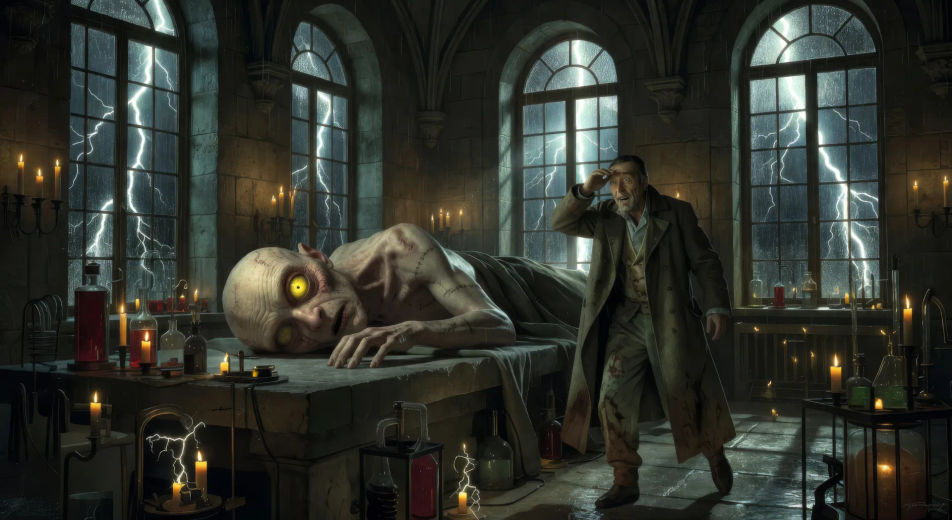 The creature's first breath