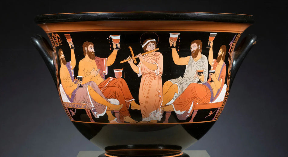 Red-figure krater symposium