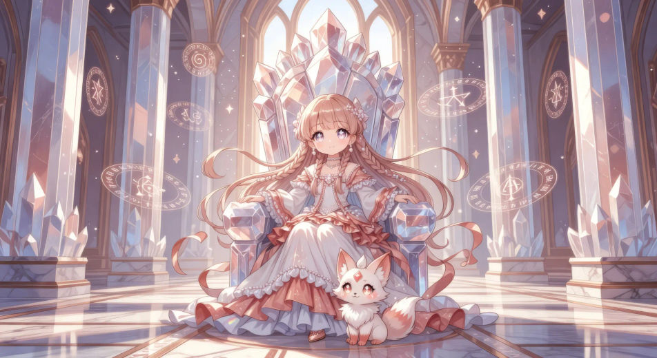 Illustration de salle du trône de palais de cristal