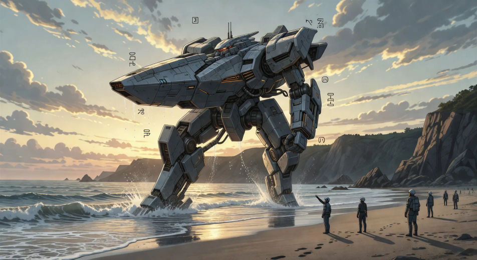 Illustration de débarquement sur plage