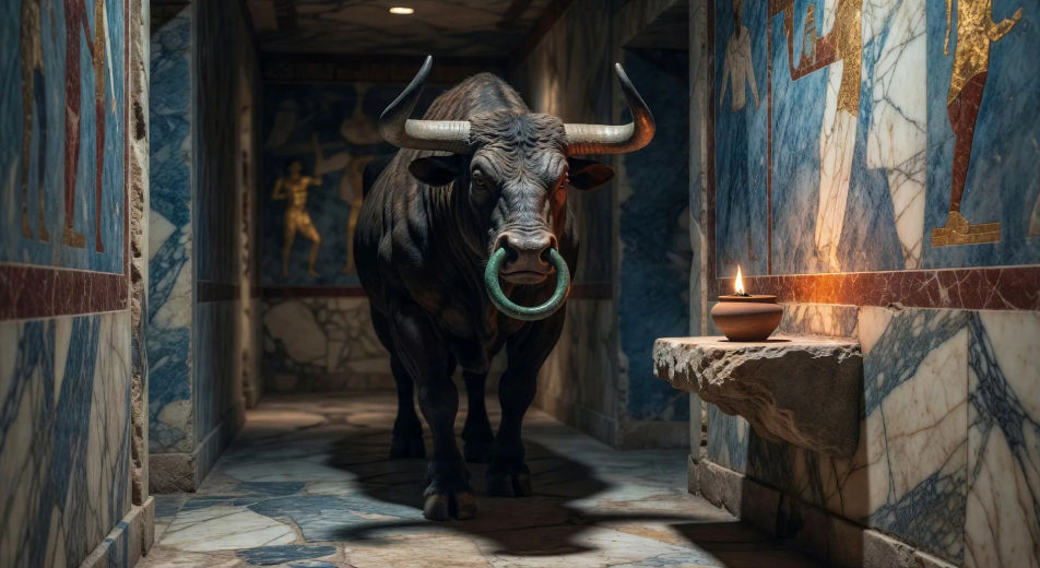 The Minotaur prowls the corridor