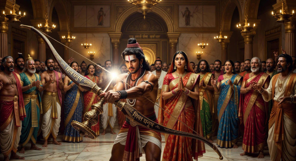 Sita’s swayamvara and the breaking of Shiva’s bow