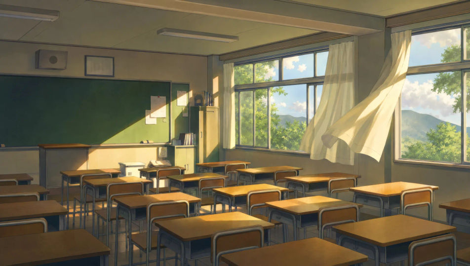 Summer classroom afternoon