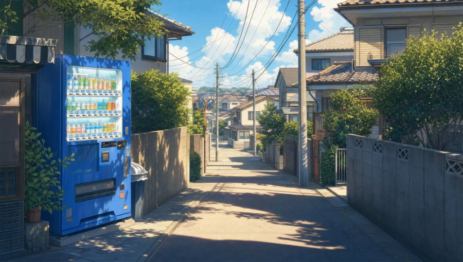 Neighbourhood street in summer