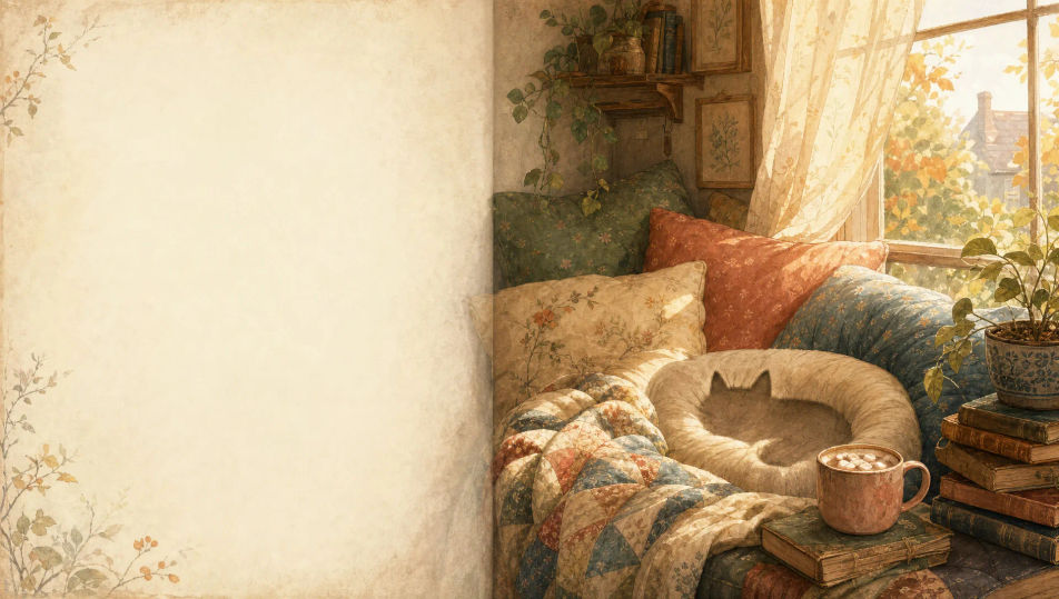 A cozy reading nook